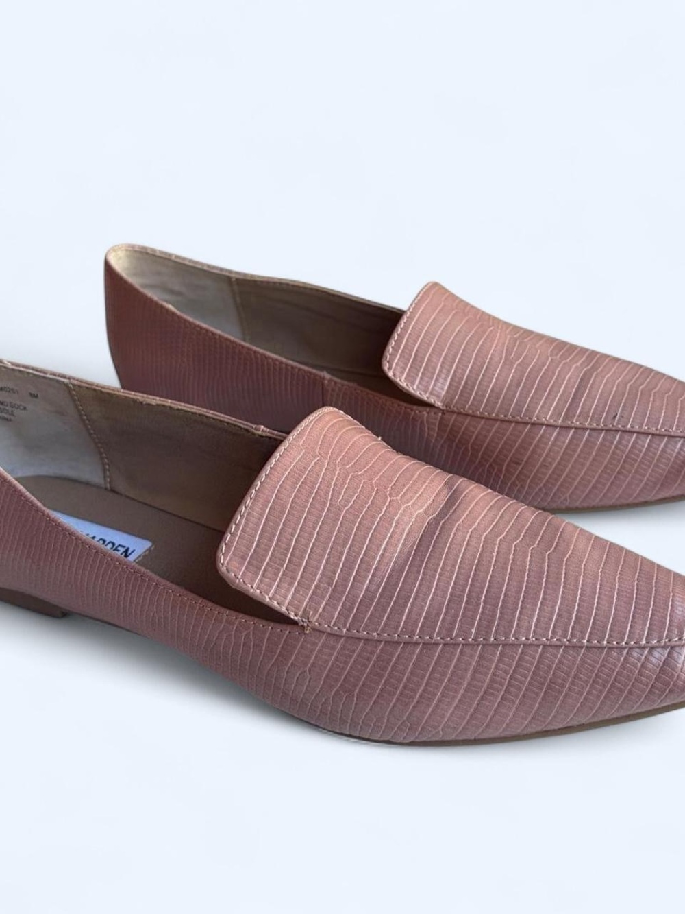 Steve Madden Dusky Pink Textured Loafers